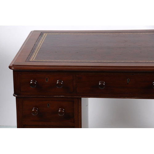 299 - VICTORIAM MAHOGANY PEDESTAL WRITING DESK