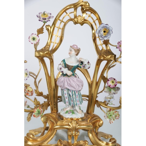 3 - PAIR MEISSEN FIGURAL CANDELABRAS