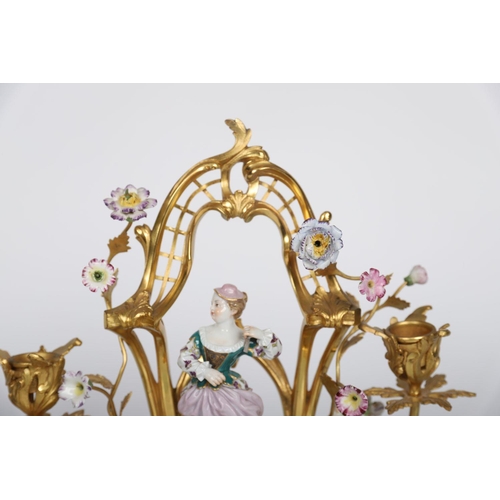 3 - PAIR MEISSEN FIGURAL CANDELABRAS