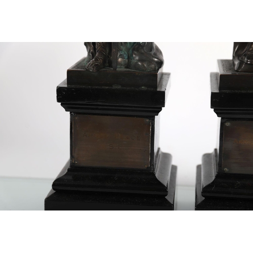 31 - PAIR OF 19TH-CENTURY BRONZE SCULPTURES