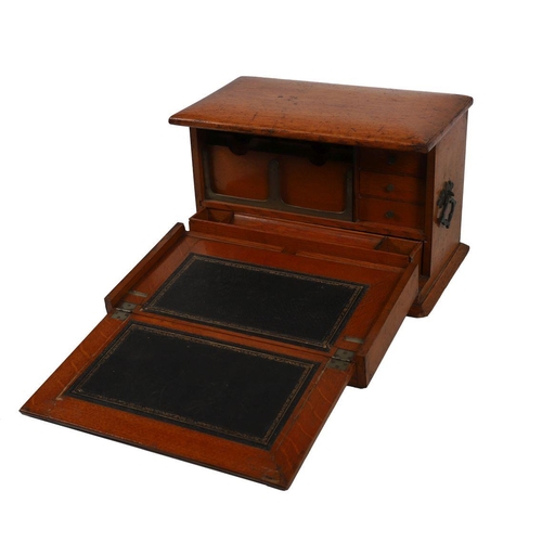 322 - 19TH-CENTURY OAK STATIONERY WRITING BOX