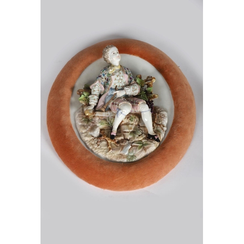 328 - PR 19TH-CENTURY DRESDEN PORCELAIN FIGURAL PLAQUES