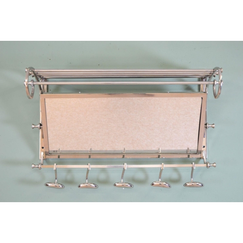 341 - CHROME MOUNTED COAT RACK