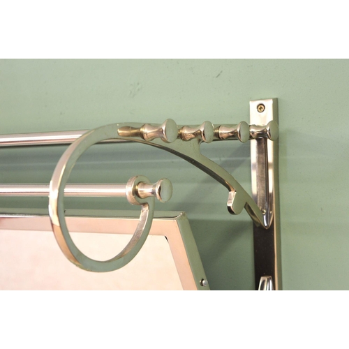 341 - CHROME MOUNTED COAT RACK