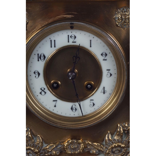 346 - 19TH-CENTURY BRASS BRACKET CLOCK