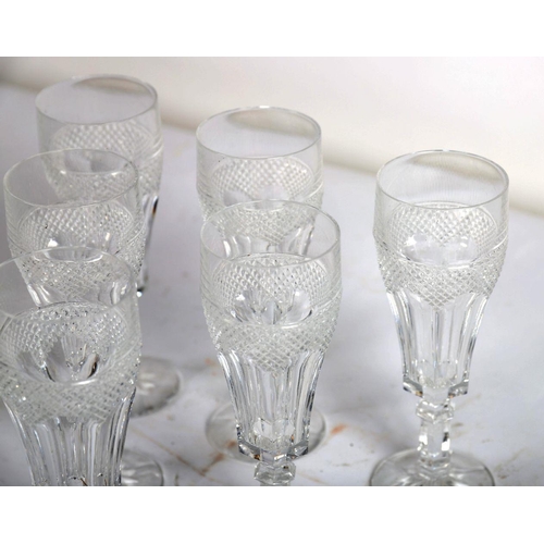 367 - SET 6 19TH-CENTURY IRISH CRYSTAL CHAMPAGNE FLUTES