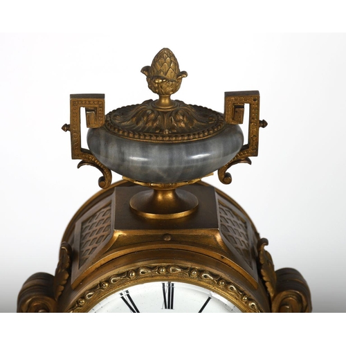 373 - 3-PIECE 19TH-CENTURY ORMOLU CLOCK GARNITURE