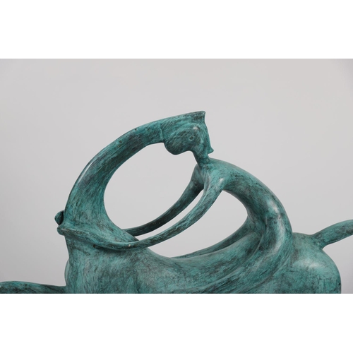 385 - CONTEMPORARY BRONZE SCULPTURE