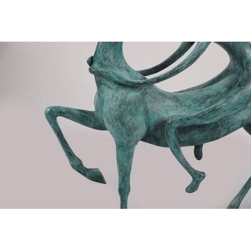 385 - CONTEMPORARY BRONZE SCULPTURE