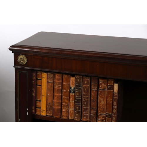 386 - 19TH-CENTURY MAHOGANY & BRASS MOUNTED BOOKCASE