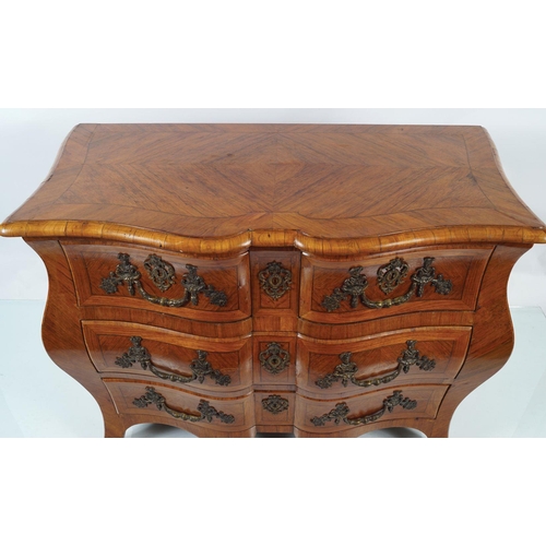 4 - LATE 19TH-CENTURY KINGWOOD BOMBE COMMODE