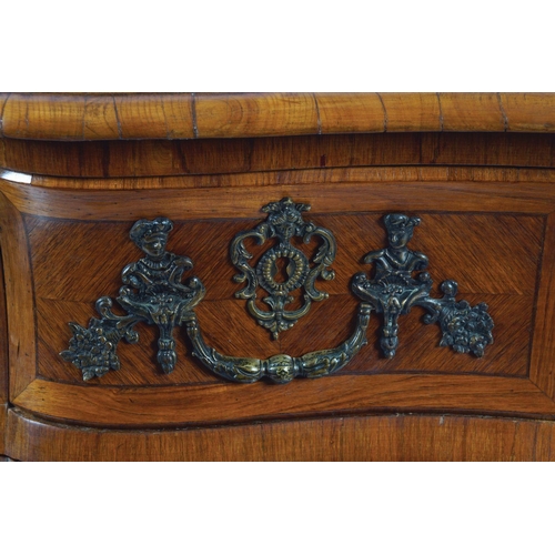 4 - LATE 19TH-CENTURY KINGWOOD BOMBE COMMODE