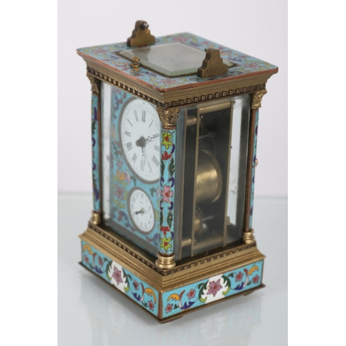 403 - CLOISONNE ENAMELLED CARRIAGE CLOCK