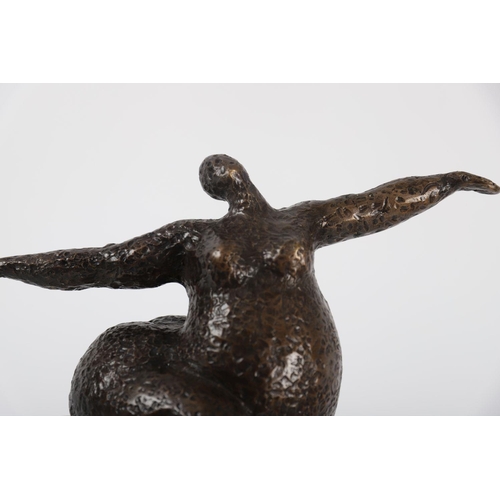 418 - MODERN ABSTRACT BRONZE SCULPTURE