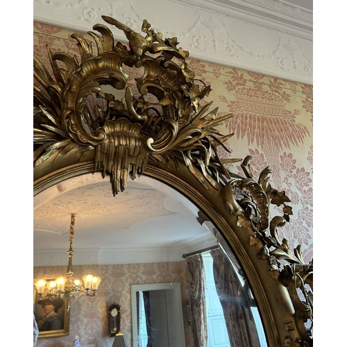 45 - IMPORTANT 19TH-CENTURY GILT FRAMED OVERMANTEL