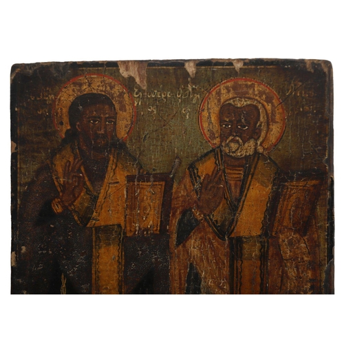 465 - 19TH-CENTURY PAINTED ICON