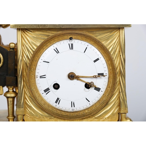 47 - 19TH-CENTURY GILT BRONZE MANTEL CLOCK