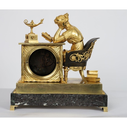 47 - 19TH-CENTURY GILT BRONZE MANTEL CLOCK