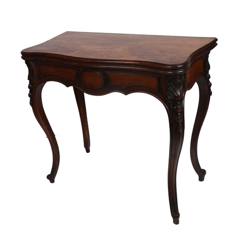 476 - PAIR 19TH-CENTURY WALNUT CARD TABLES