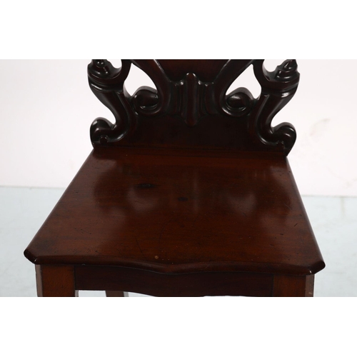 479 - 19TH-CENTURY MAHOGANY HALL CHAIR