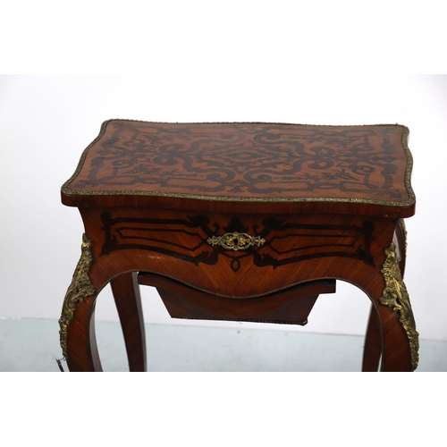 482 - 19TH-CENTURY KINGWOOD & MARQUETRY WORKTABLE