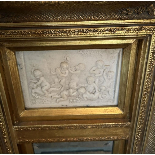 500 - MODERN GILT FRAMED PIER MIRROR