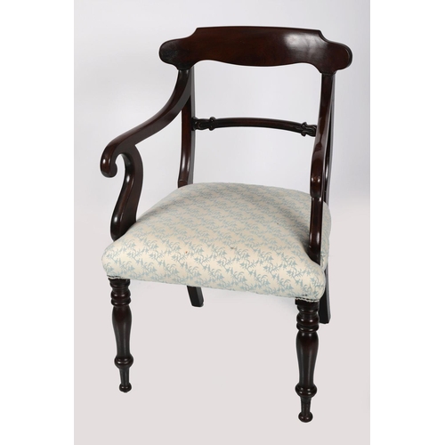 515 - WILLIAM IV MAHOGANY DESK CHAIR