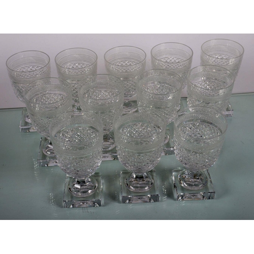 544 - SET 12 IRISH CRYSTAL WINE GLASSES