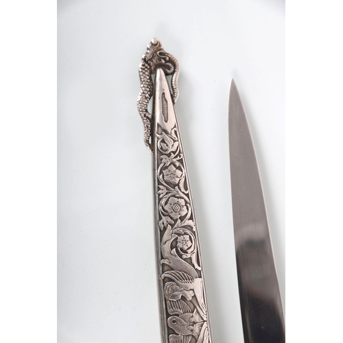 557 - STERLING SILVER ARGENTINE GAUCHO KNIFE & SHEATH