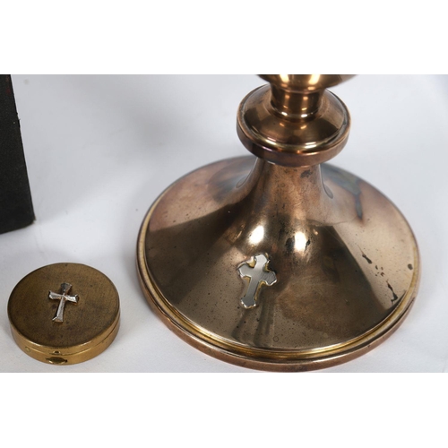 561 - TRAVELLING SILVER-PLATED CHALICE