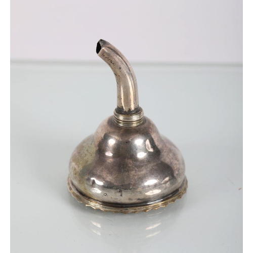 568 - IRISH GEORGIAN SILVER WINE FUNNEL