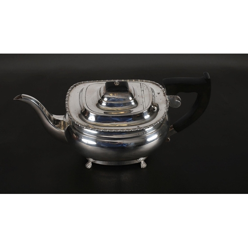 573 - 4-PIECE SILVER TEA AND COFFEE SERVICES