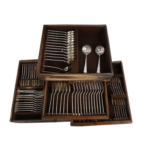 604 - 58 PIECE SILVER CUTLERY SET