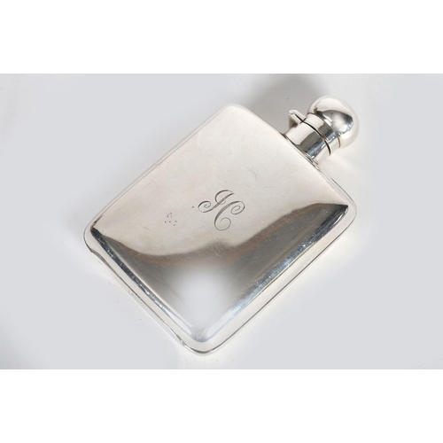 614 - SHEFFIELD PLATE WHISKEY FLASK