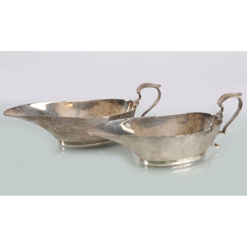 638 - PAIR SILVER SAUCE BOATS