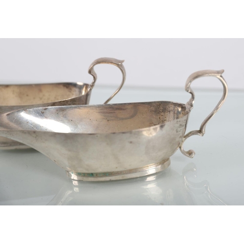 638 - PAIR SILVER SAUCE BOATS