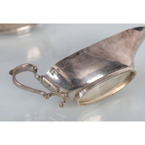 638 - PAIR SILVER SAUCE BOATS