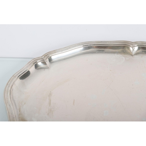 644 - LARGE SILVER SERVING TRAY