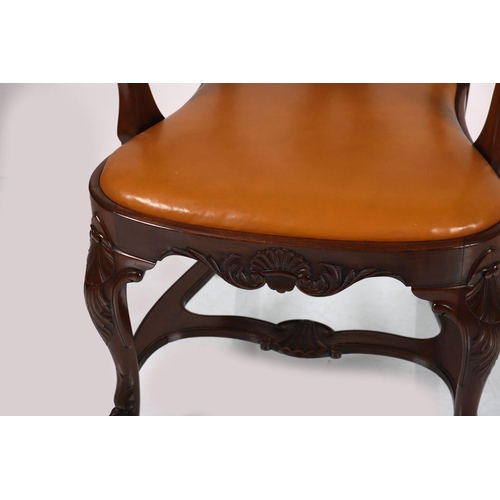 723 - 19TH-CENTURY DUBLIN LIBRARY CHAIR