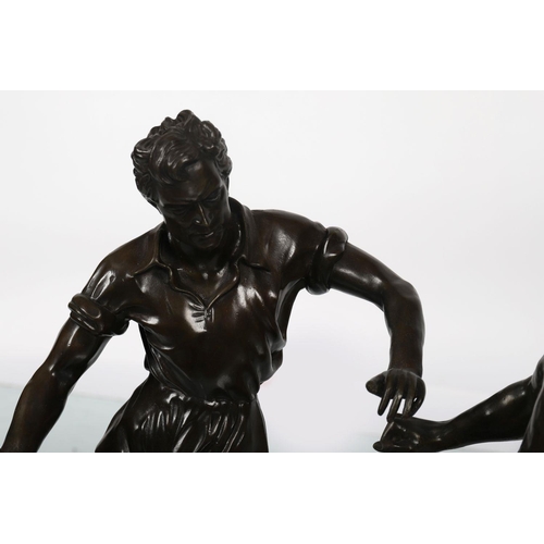 731 - LARGE BRONZE SCULPTURE GROUP