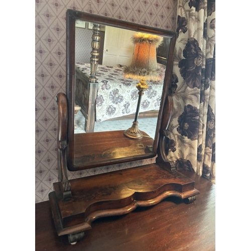 732 - VICTORIAN MAHOGANY CHEVAL MIRROR