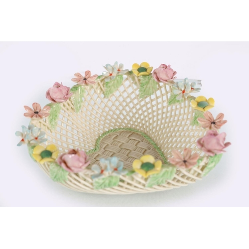 734 - BELLEEK WOVEN BASKET