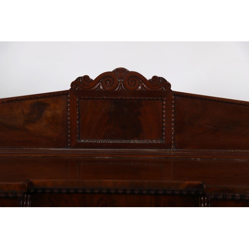 744 - WILLIAM IV MAHOGANY PEDESTAL SIDEBOARD