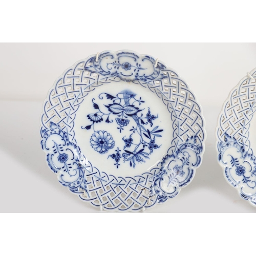 770 - PAIR MEISSEN BLUE & WHITE PLATES