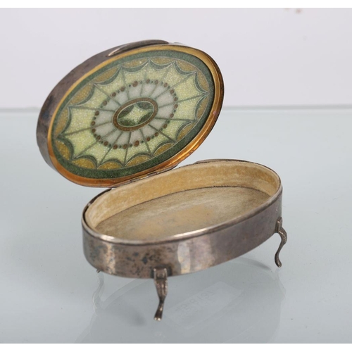 773 - 19TH-CENTURY SILVER & PIETRA DURA JEWELLERY BOX