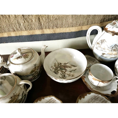 779 - EXTENSIVE JAPANESE EGGSHELL PORCELAIN TEA/COFFEE