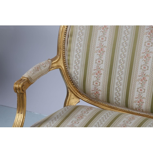 780 - 19TH-CENTURY LOUIS XVI STYLE GILT SETTEE