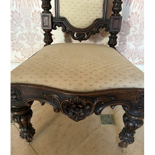 798 - 19TH-CENTURY WALNUT SIDE CHAIR