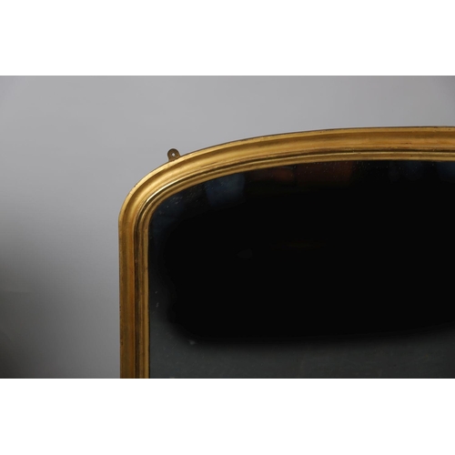 822 - 19TH-CENTURY GILT FRAMED OVERMANTEL MIRROR