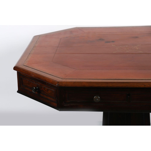 834 - IMPORTANT IRISH ROSEWOOD LIBRARY TABLE